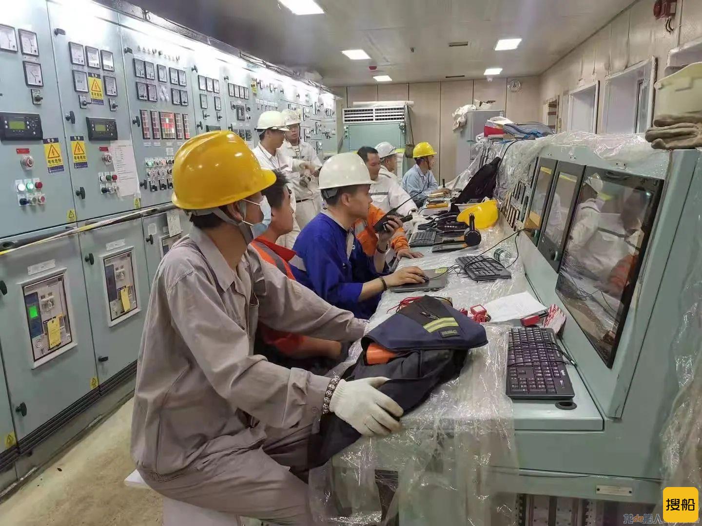 招商工业海门基地CMHI-221-2项目主机动车及码头系泊试验完成