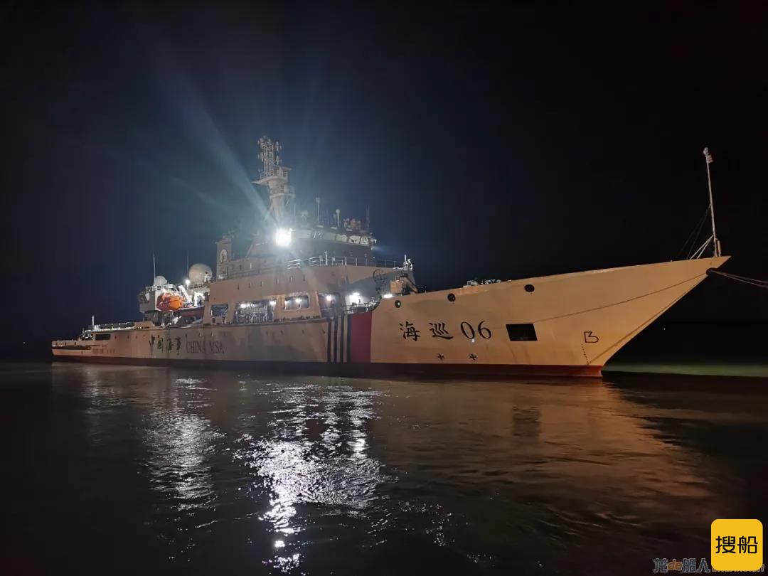 武船集团完成“海巡06”轮倾斜试验