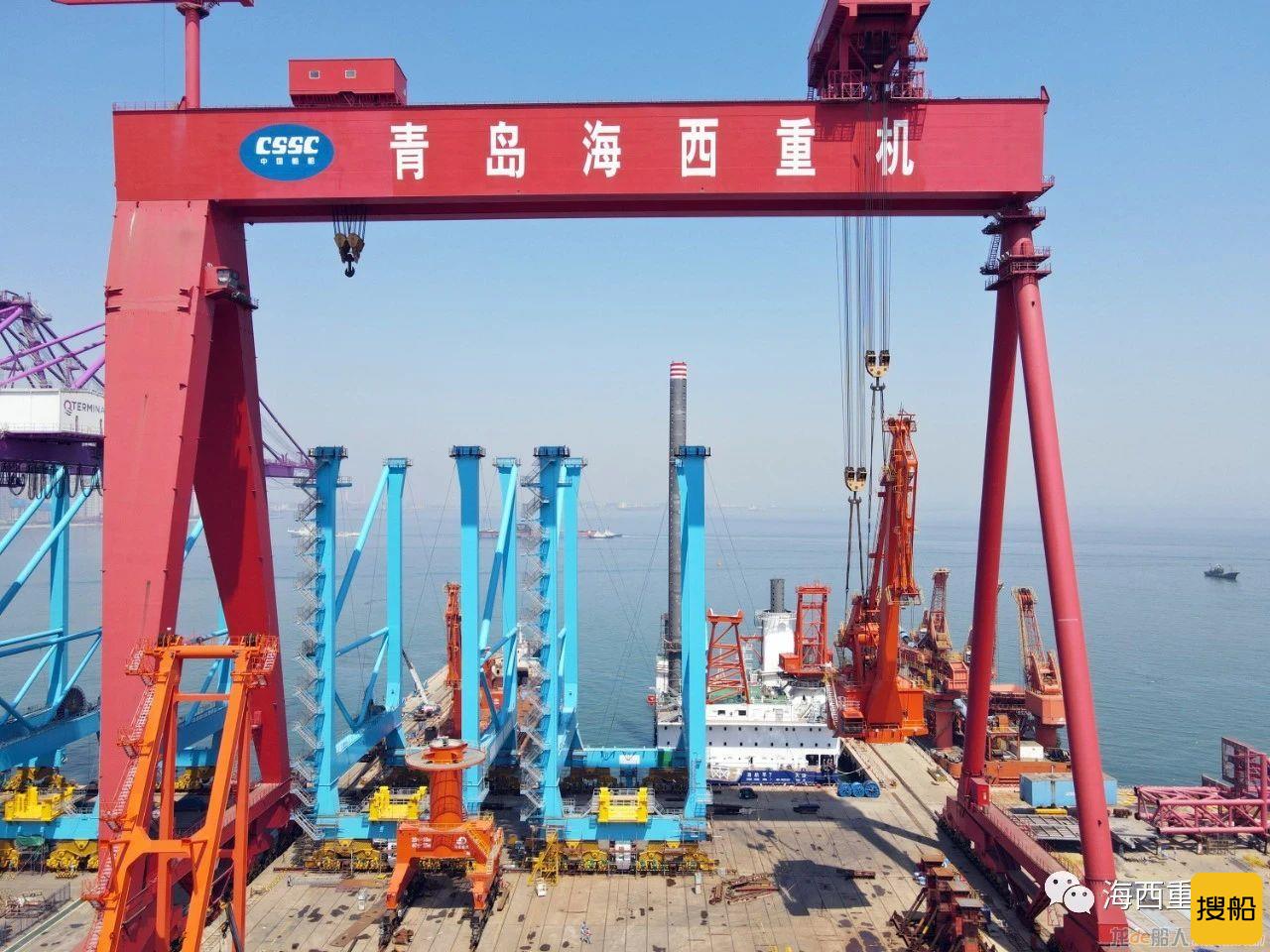 海西重机发运2台25t-38m四连杆门座起重机