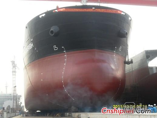 韩通重工第五艘57000吨散货轮下水,韩通重工