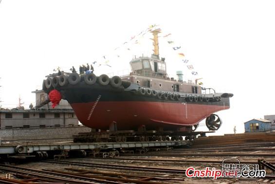 河船重工5000KW全回转拖轮下水,全回转拖轮