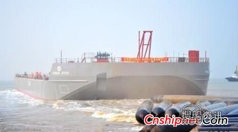 宏强船舶重工375FT压载驳HQ048下水,江苏宏强船舶重工2018