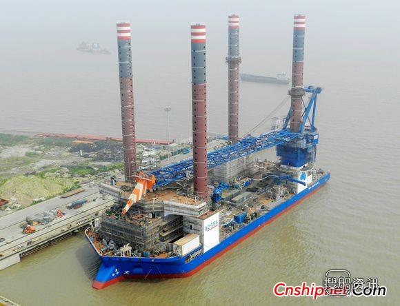 南通中远船务“东安吉1号”风电安装船出坞,南通中远船务工程有限公司