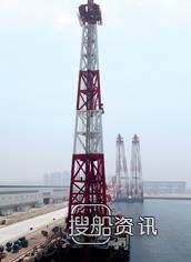 武船重工100米桩架打桩船顺交付,武船重工