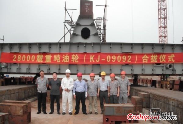 科进船业28000T-6#油船合拢,T科改变