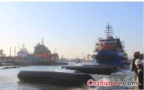 中交博迈科46米操锚拖船顺利下水,中交博迈科