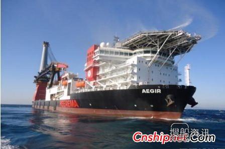 大宇造船“Aegir”号深水作业船海试,大宇造船