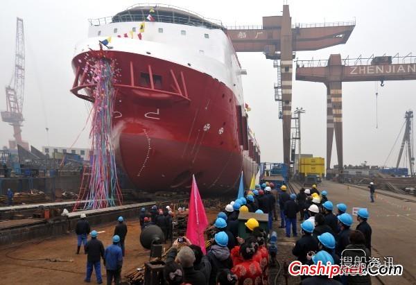 镇江船厂又一新型海洋工程船舶下水,船舶与海洋工程招聘