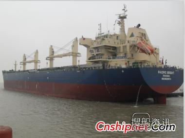 新韩通57000吨散货轮HT57-115成功试航,H散圖