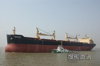 韩通船舶57000吨散货轮HT098成功试航,船舶商务货轮培训
