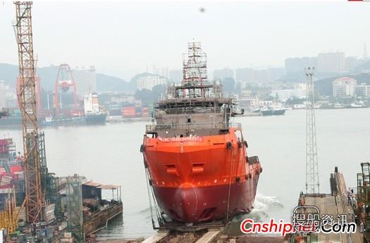 厦船重工第2艘75M海工船成功下水,大连船舶重工2018招聘