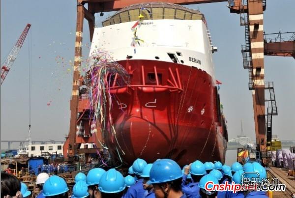 镇江船厂新型海工船下水并喜获海工船大单,友联船厂海工改装订单