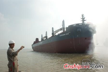 韩通船舶64000吨散货轮HT64-115下水,2018年山船重工新订单