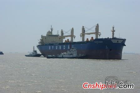 韩通船舶57000吨散货轮HT57-117成功试航,船舶商务货轮培训