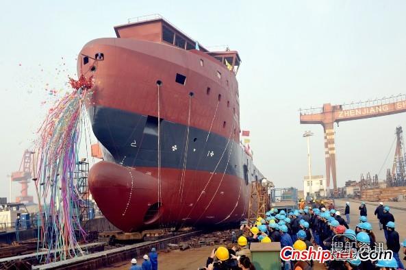 世界最先进全电力推进海供船首制船在镇江船厂下水,电力推进船