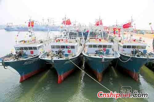 和泰船舶4艘40米远洋渔船下水,岱山和泰船舶
