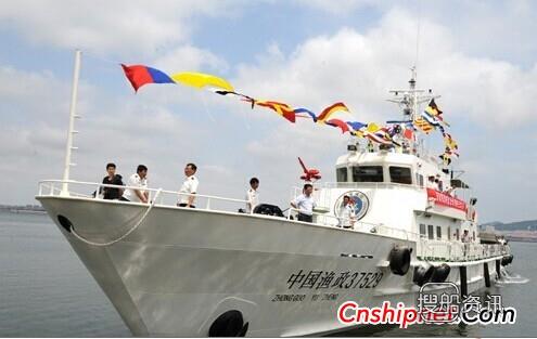 黄海造船300吨渔政37529执法船交付,黄海造船有限公司