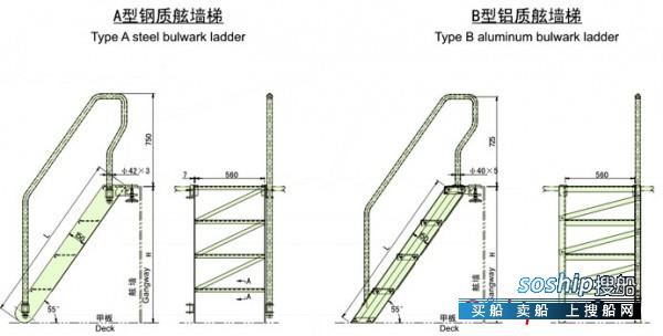 人字梯尺寸 舷墙梯尺寸