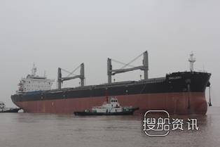 江苏韩通船舶64000吨散货轮HT64-162试航归来,2018年山船重工新订单