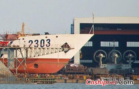 中国新3千吨级2203海警执法船下水,海警船