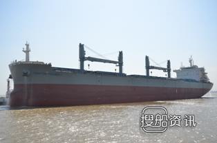 韩通船舶64000吨散货轮HT64-129试航归来,2018年山船重工新订单
