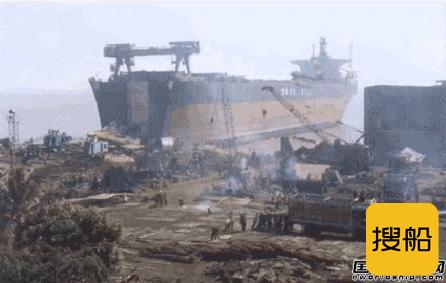 印度废钢船市场拆船价格继续下跌