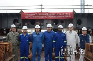 江苏韩通38800DWT散货轮HT388-138上台,江苏货轮印度被扣