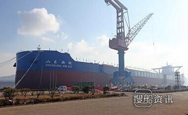 北船重工25万吨级矿砂船“山东新锐”轮交付,港船重工矿砂船