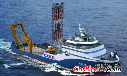 中国首制综合勘察船“海油707”下水,海油石油工程船