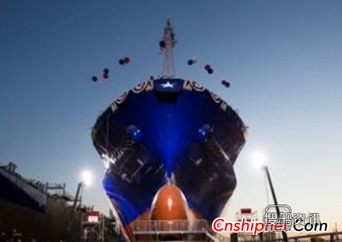 世界首艘LNG动力集装箱船命名下水,1140箱江海直达集装箱船下水