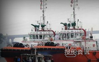广东新船1艘拖船下水,拖船船队图片