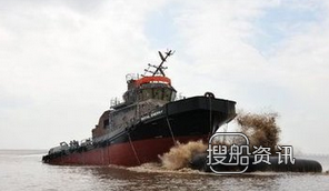 新船重工第二艘32米全回转拖轮下水,大连新船重工