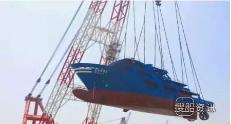 广东旭日海运64.8米平台交通船成功下水,广东旭日海运有限公司