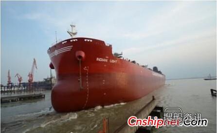 韩通重工64000吨散货船成功下水,韩通重工