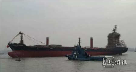 扬子江船业1100TEU集装箱船顺利下水,扬子江船业
