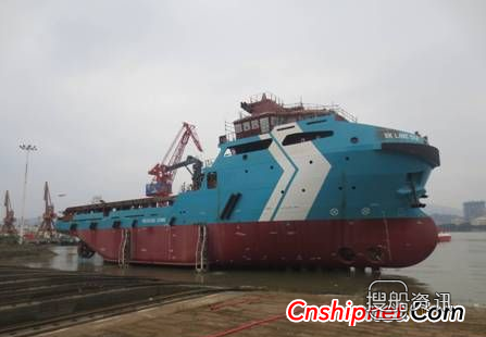 福建东南造船64.8M工作拖船顺利下水,上海游艇拖船下水处