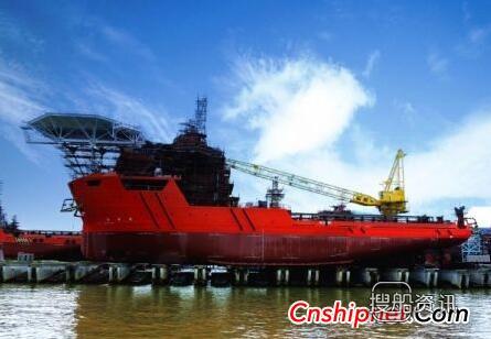 广州航通船业一艘85米C系列水下支持维护船下水,航通船业