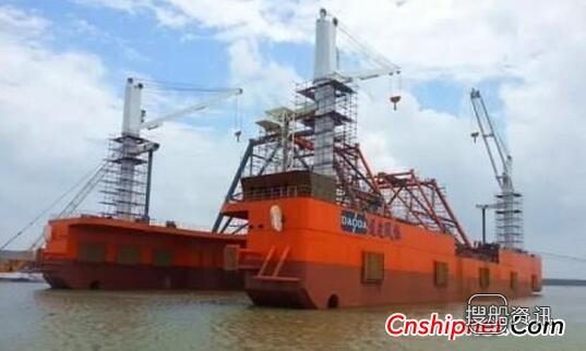 全球首艘一步式海上风机运输安装船“道达风能”号顺利下水,我国首艘客箱船