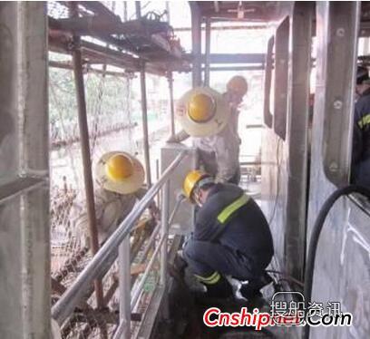 东南造船19.5M海上风电场运行维修服务船首制船顺利完成大节点,已知半圆环在M的电场