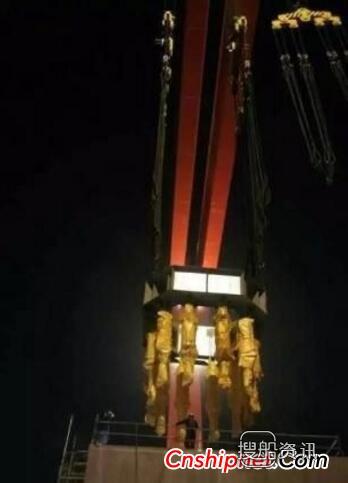黄船海工自升式风电安装平台顺利完成吊装,黄船海工