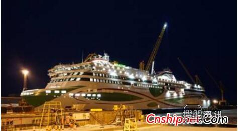 Meyer Turku船厂LNG动力快速渡船“Megastar”号即将完工,100吨汽车渡船出售