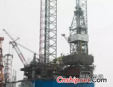 南通振华400英尺自升式钻井平台完成钻台全程滑移试验,振华钻井平台