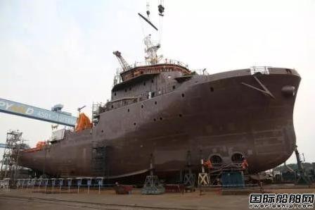 广东中远船务综合地质调查船稳步推进船台舾装工程