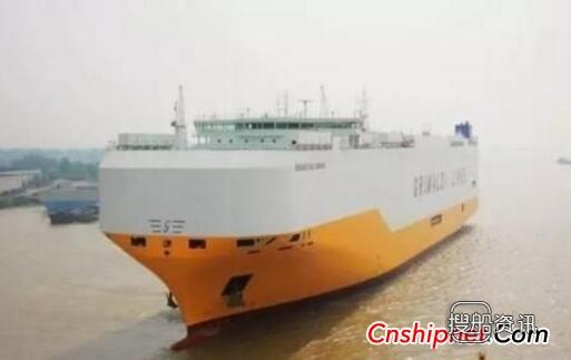 金陵船厂首艘6700车位汽车运输滚装船海试,客货滚装船 车位