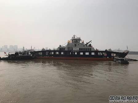 神舟机械为智利船东建造76米渡船下水