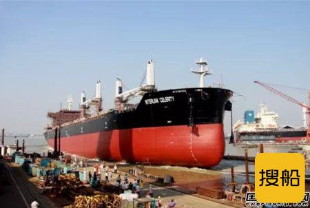 口岸船舶GD3.8万吨散货船（TK1022）命名下水