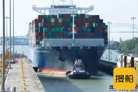 巴拿马运河迎来史上最大集装箱船