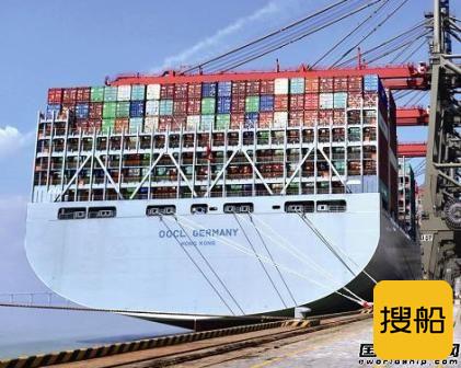 全球最大集装箱船“东方德国”靠泊厦门