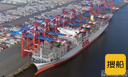 全球最大集装箱船“OOCL Germany”号停靠威廉港