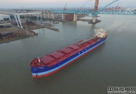 韩通船舶重工一艘68000吨自卸船试航归来